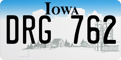 IA license plate DRG762