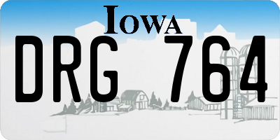 IA license plate DRG764