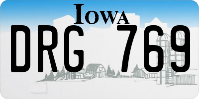 IA license plate DRG769