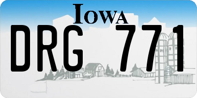 IA license plate DRG771