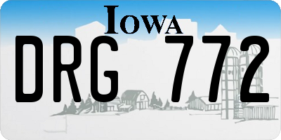 IA license plate DRG772