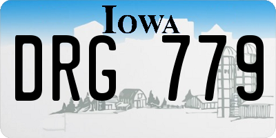 IA license plate DRG779