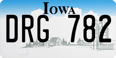 IA license plate DRG782