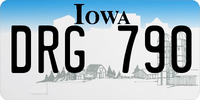 IA license plate DRG790