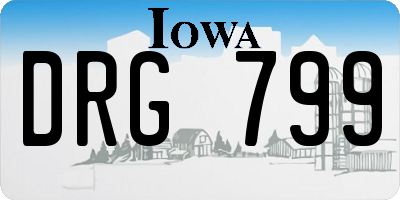 IA license plate DRG799