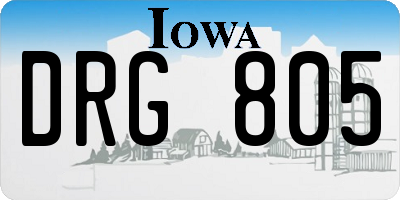 IA license plate DRG805
