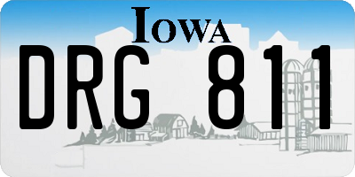 IA license plate DRG811