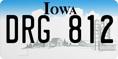 IA license plate DRG812