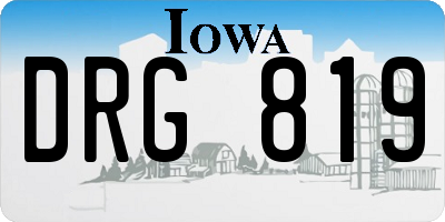 IA license plate DRG819