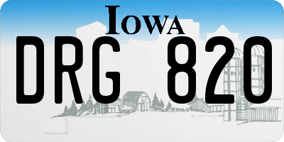 IA license plate DRG820
