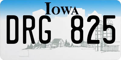 IA license plate DRG825