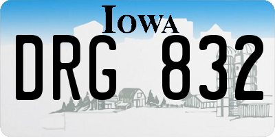 IA license plate DRG832
