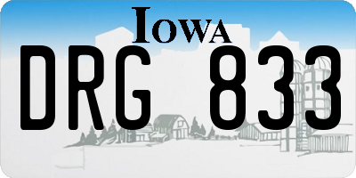 IA license plate DRG833
