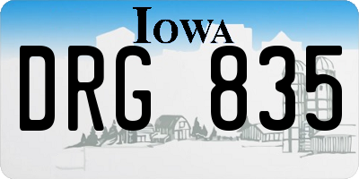 IA license plate DRG835