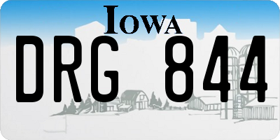 IA license plate DRG844