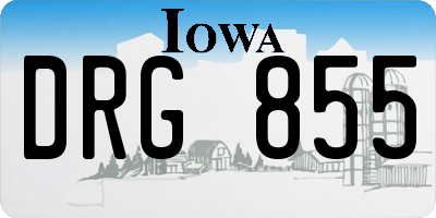 IA license plate DRG855