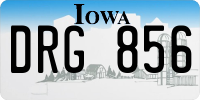 IA license plate DRG856