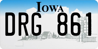 IA license plate DRG861