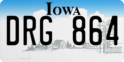 IA license plate DRG864