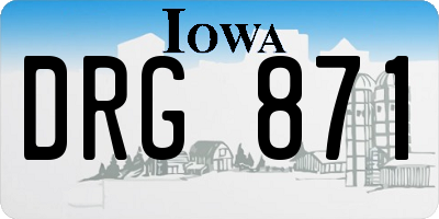 IA license plate DRG871