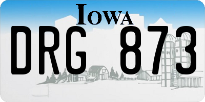 IA license plate DRG873