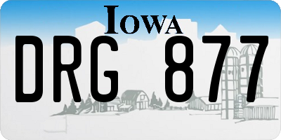 IA license plate DRG877