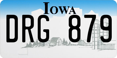 IA license plate DRG879