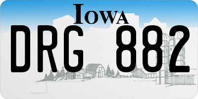 IA license plate DRG882