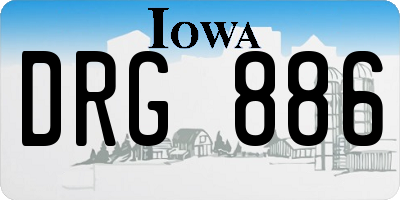 IA license plate DRG886