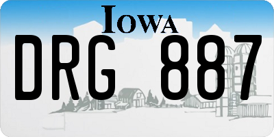 IA license plate DRG887