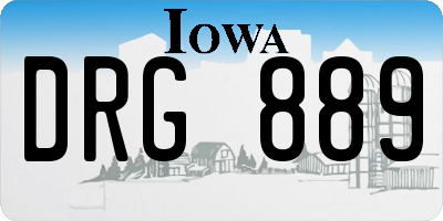 IA license plate DRG889