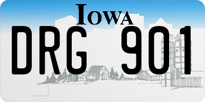 IA license plate DRG901