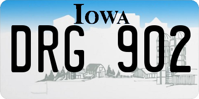 IA license plate DRG902