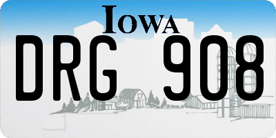 IA license plate DRG908