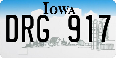 IA license plate DRG917