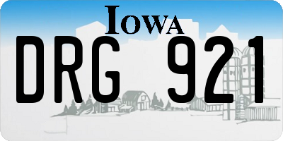 IA license plate DRG921