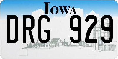 IA license plate DRG929