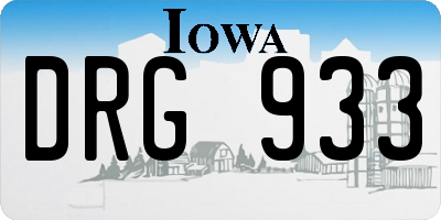 IA license plate DRG933