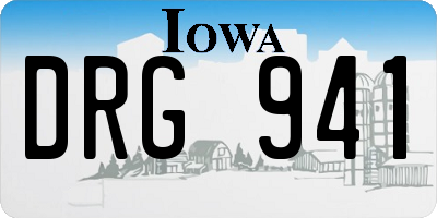 IA license plate DRG941