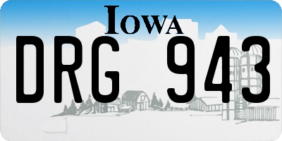 IA license plate DRG943