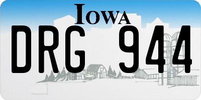 IA license plate DRG944