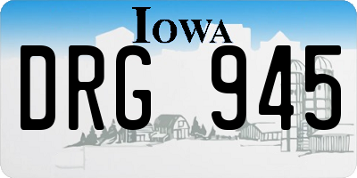 IA license plate DRG945