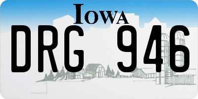 IA license plate DRG946