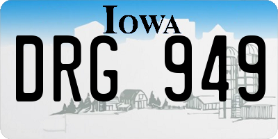 IA license plate DRG949