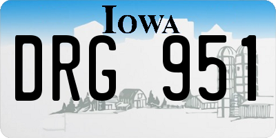 IA license plate DRG951