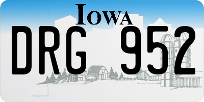 IA license plate DRG952