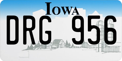 IA license plate DRG956
