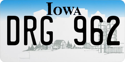 IA license plate DRG962