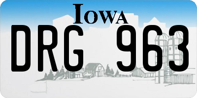 IA license plate DRG963