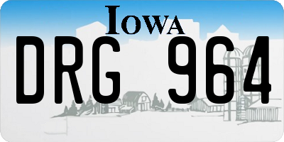 IA license plate DRG964
